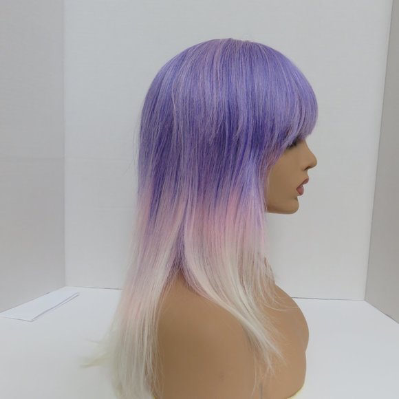 (#181) fashion source wig collection Purple ombré Bangs wig